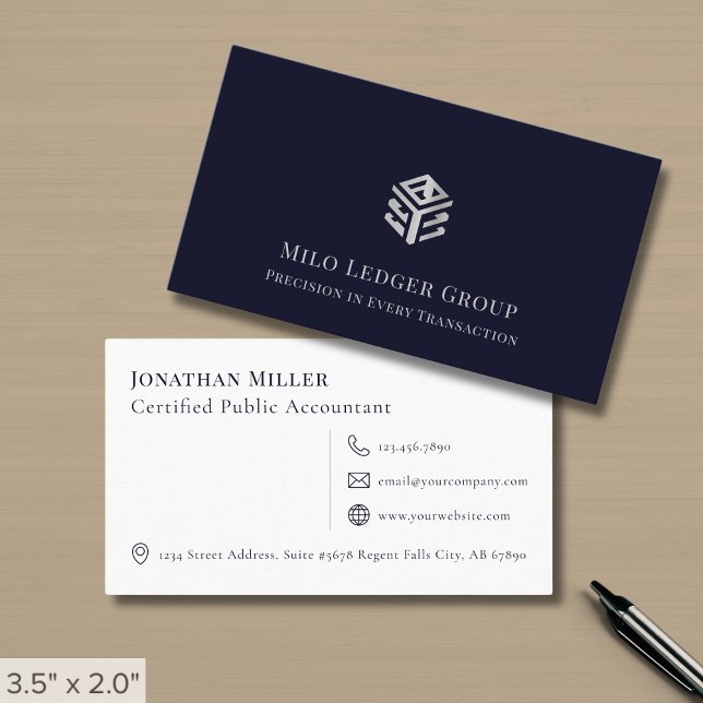 Simple Modern Accounting Firm Business Card (Creator Uploaded)