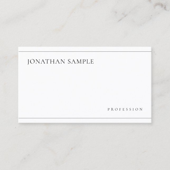 Simple Modern Aesthetic Minimalist Professional Business Card (Front)