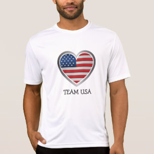 Simple Modern America Fan cheer USA Flag team name T-Shirt