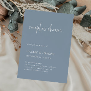Simple Modern and Minimalist   Couples Shower Invitation