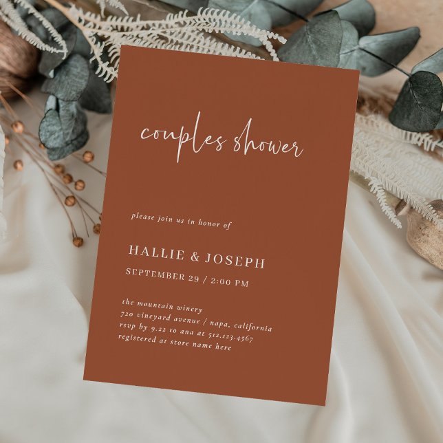 Simple Modern and Minimalist | Couples Shower Invitation (Creator Uploaded)