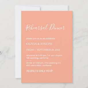 Simple Modern and Minimalist Rehearsal Dinner Invitation
