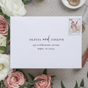 Simple Modern and Minimalist Self-Addressed RSVP Envelope