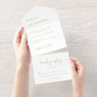 Simple Modern and Minimalist | Wedding Gold Foil