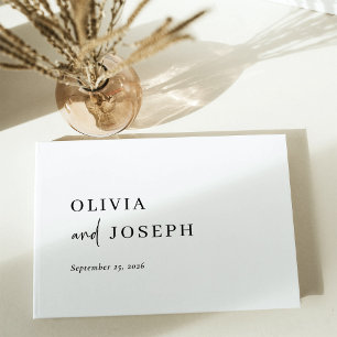 Simple Modern and Minimalist   Wedding Guest Book