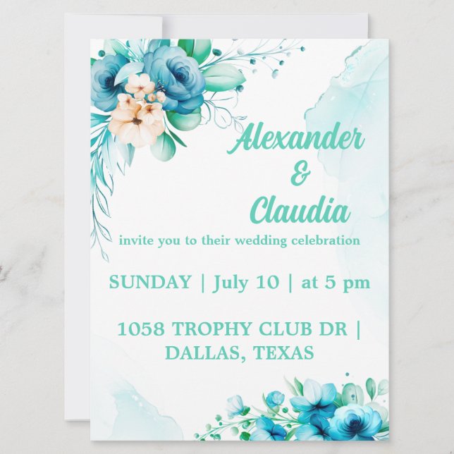 Simple Modern and Minimalist | Wedding Invitation (Front)