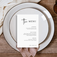 Simple Modern and Minimalist | Wedding Menu
