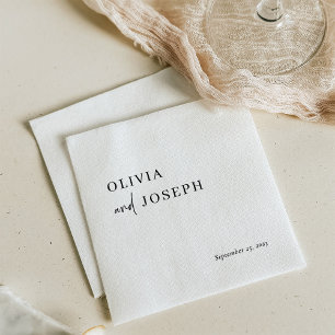 Simple Modern and Minimalist   Wedding Napkin
