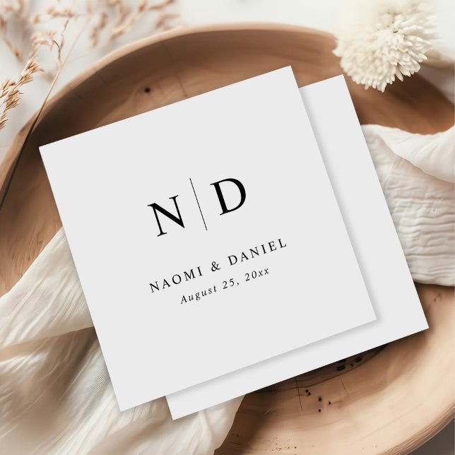 Simple Modern and Minimalist Wedding  Napkin (Creator Uploaded)