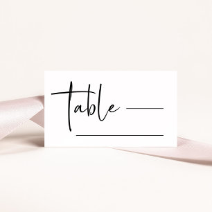 Simple Modern and Minimalist   Wedding Place Card
