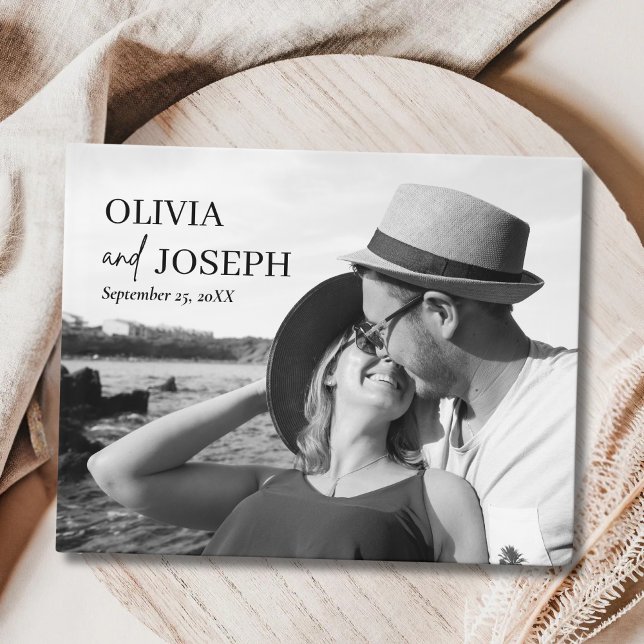 Simple Modern and Minimalist with Photo Wedding Guest Book (Creator Uploaded)