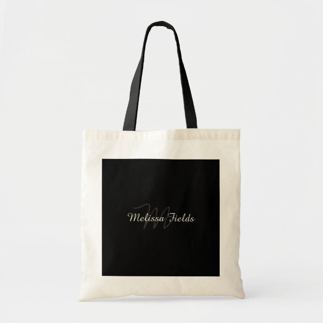 simple, modern and personalised tote bag (Front)