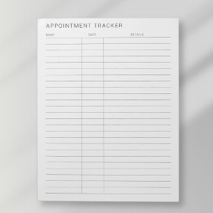 simple modern appointment tracker \ reminder notepad