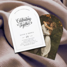 Simple Modern Arch Photo Wedding Couples Shower