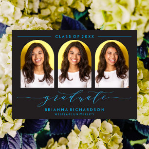 SIMPLE MODERN ARCH SCRIPT GRADUATION INVITATION