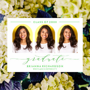 SIMPLE MODERN ARCH SCRIPT GRADUATION INVITATION