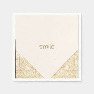 simple modern  art in pastel engrved napkin