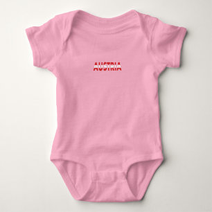 Simple Modern Austria National Flag Apparel  Baby Bodysuit