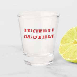 Simple Modern Austria National Flag Apparel  Shot Glass