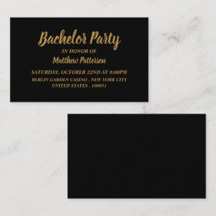 Simple & Modern, Bachelor Party Invitation