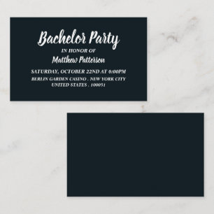 Simple & Modern, Bachelor Party Invitation