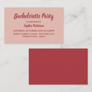Simple & Modern, Bachelorette Party Invitations