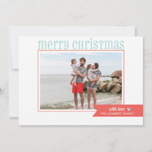 Simple Modern Banner Christmas Photo Card