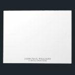 Simple Modern Basic Professional Clean Name Title Notepad<br><div class="desc">Simple Elegant Professional Clean Name Title Notepad
You can easily customise the colour of the text with the 'Customise' tool or feel free to contact me.</div>