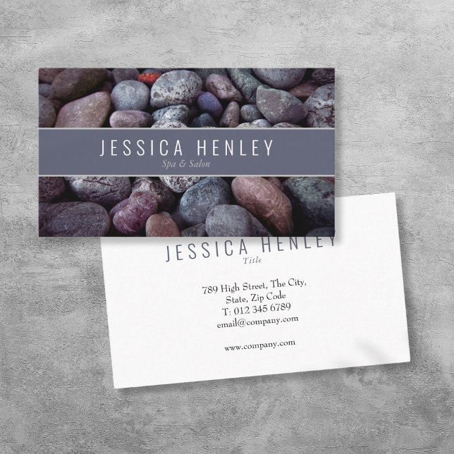 Simple Modern Beach Pebble Business Card (Simple Modern Beach Pebble Business Card)