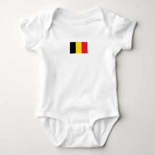 Simple Modern Belgium National Flag Apparel Baby Bodysuit