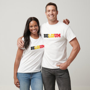 Simple Modern Belgium National Flag Apparel T-Shirt