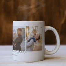 Simple Modern Best Dad Ever 4 Photos Collage