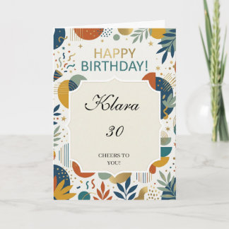 Simple Modern  Birthday Card