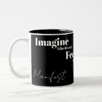  Simple modern black and white 2 toned mug