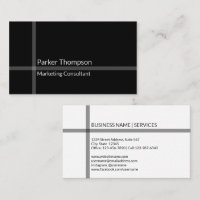 Simple Modern Black and White Crossing Stripes