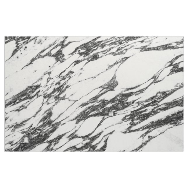 Simple Modern Black and White Marble Stone Fabric (Yard)