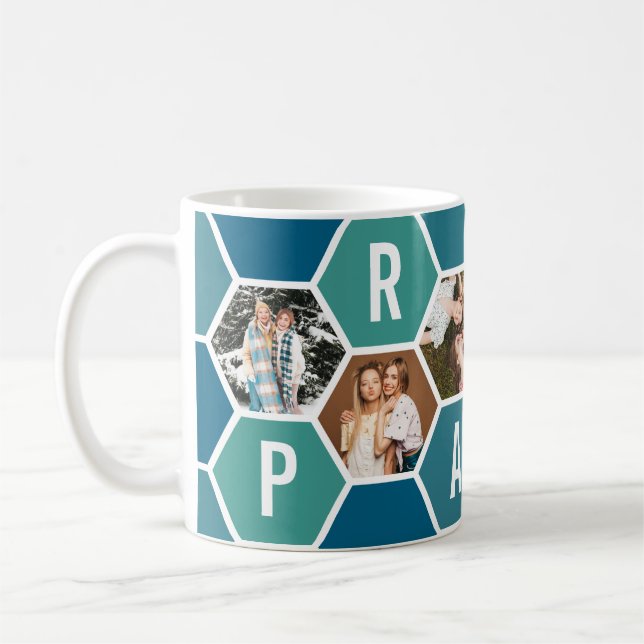 Simple Modern black and white Typography Coffee Mug (Left)