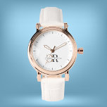 Simple Modern Black Gold Monogram Watch<br><div class="desc">Simple Modern Black and Gold Monogram designed on white background making it stand out beautifully. 
Easily personalised as a gift or for personal use.</div>