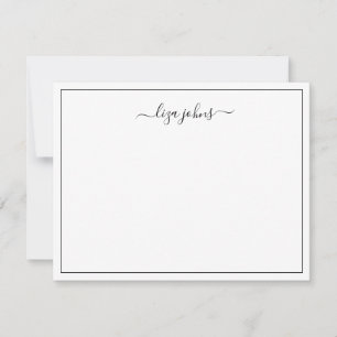 Simple Modern Black Script Professional  Card