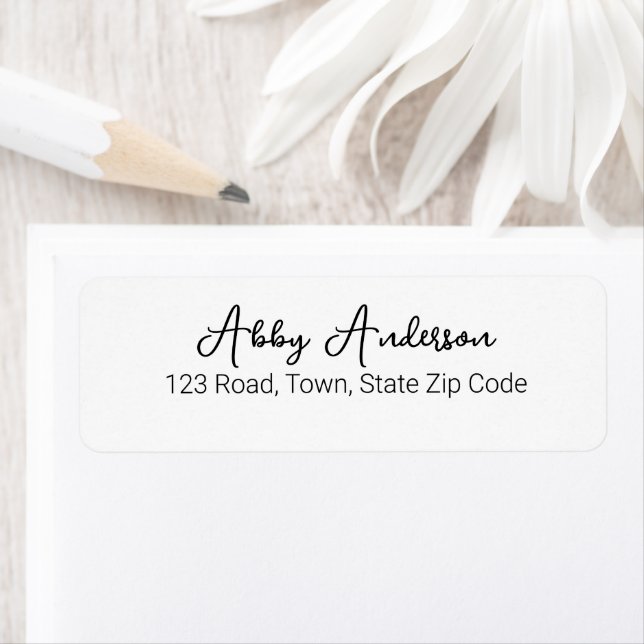 Simple Modern Black Script | White (Insitu)