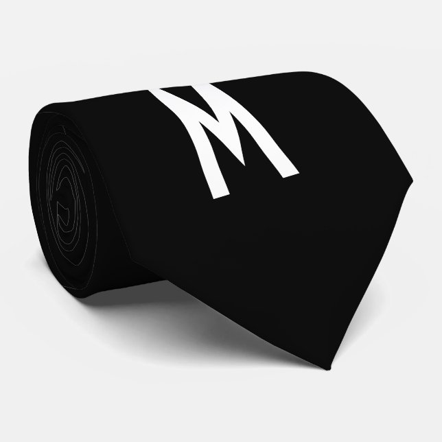 Simple Modern Black Tie (Rolled)