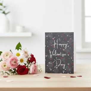 Simple Modern Black Valentines Day Card