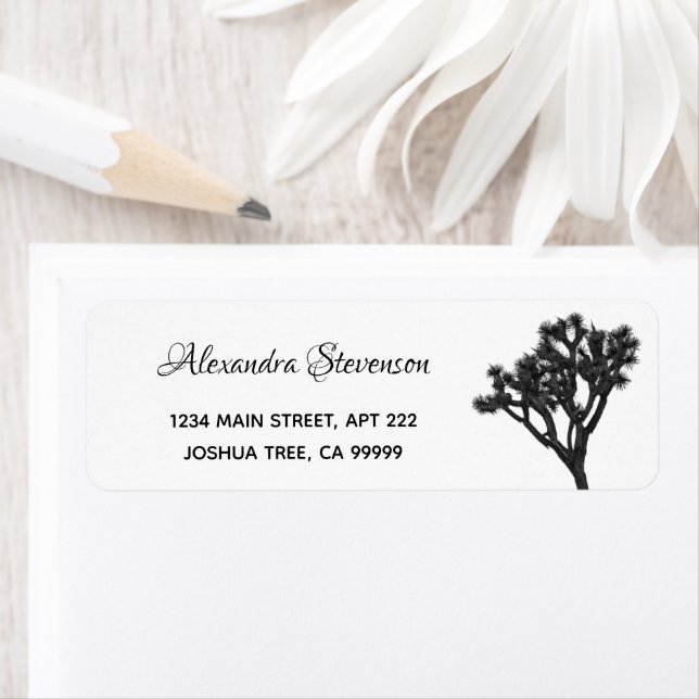 Simple Modern Black & White Joshua Tree Boho (Insitu)