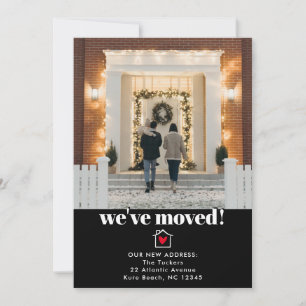 Simple Modern Black & White Moving Announcement