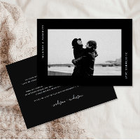Simple Modern Black White Wedding Romantic Photo