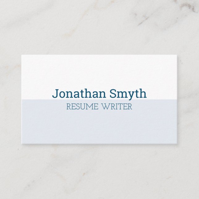 Simple Modern Blue Business Card (Front)