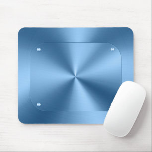 Simple modern blue minimalist chic mouse pad