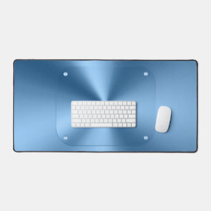 Simple modern blue minimalist desk mat