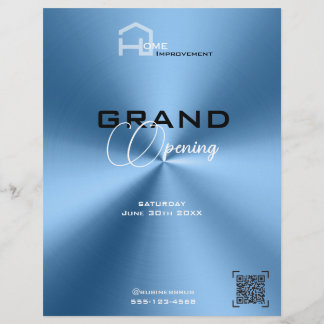 Simple modern blue minimalist Flyer