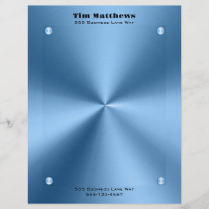 Simple modern blue minimalist letterhead flyer